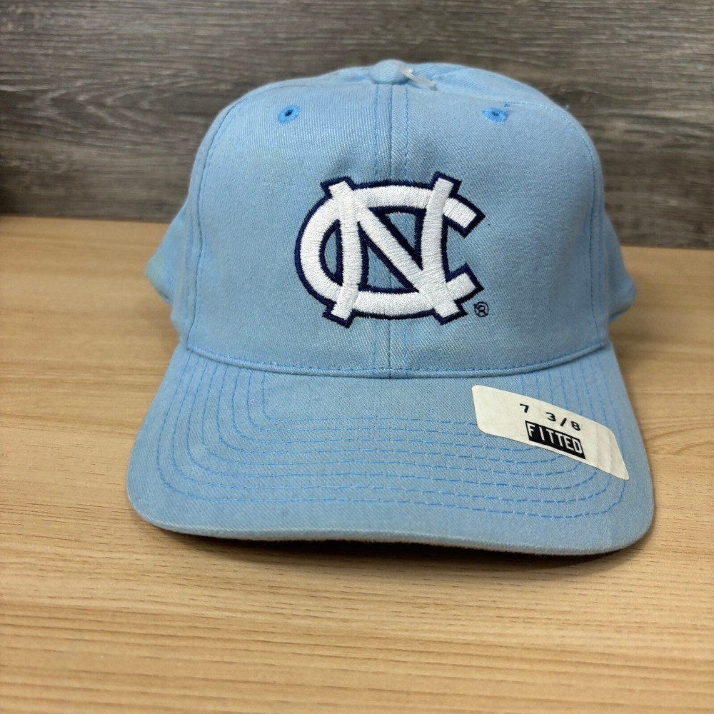 Vintage North Carolina Tar Heels Hat Cap Fitted 7 1/8 Blue Top of the World Y2K